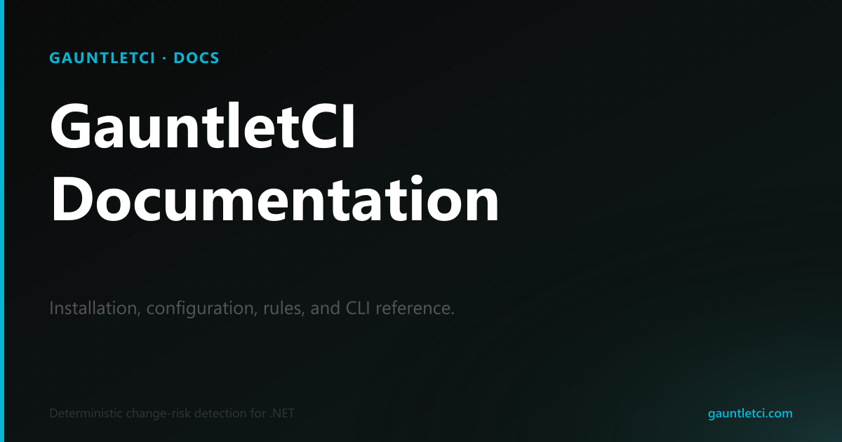 Getting Started | GauntletCI Docs