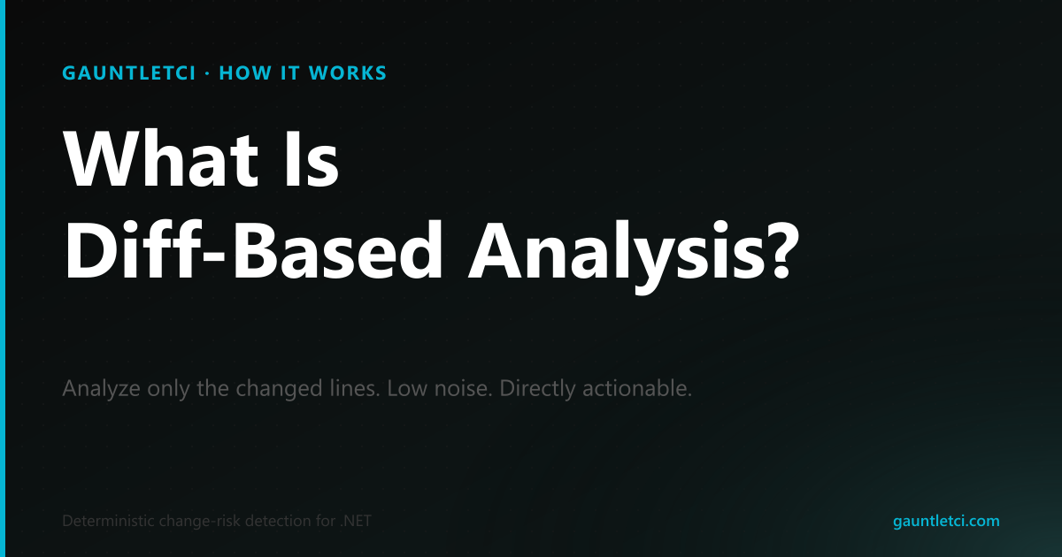 Based Analysis What Is Diff-Based Analysis? | GauntletCI
